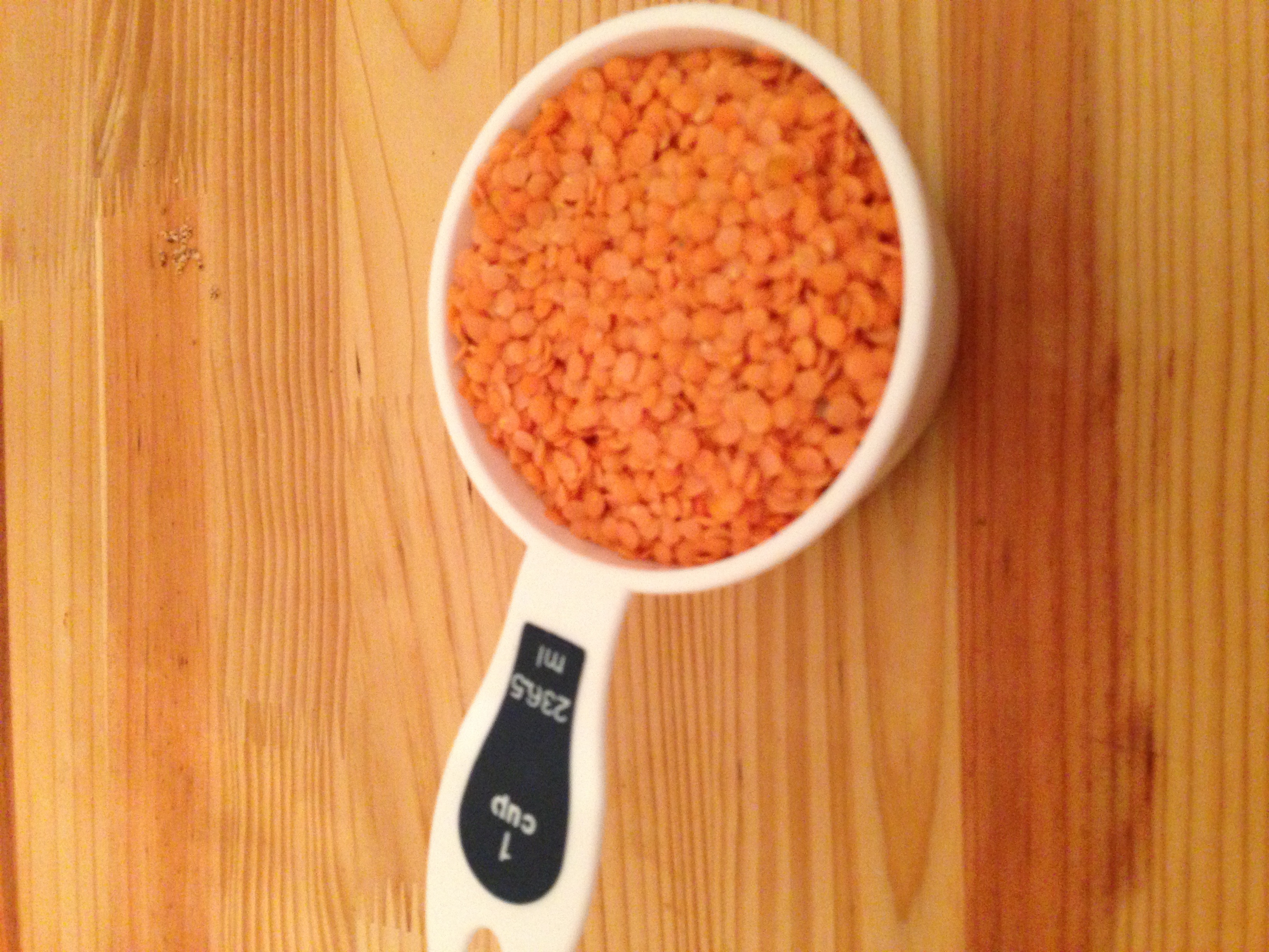 200 grams to cups lentils