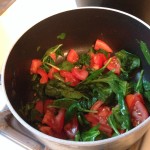 Spinach and tomatoes
