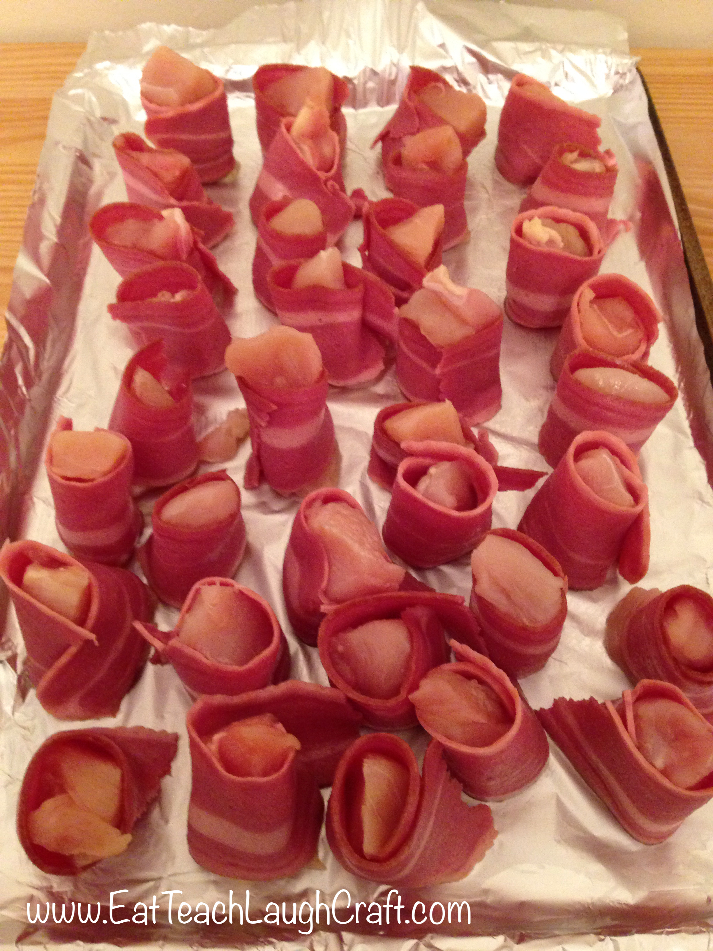 Bacon wrapped chicken nuggets 1