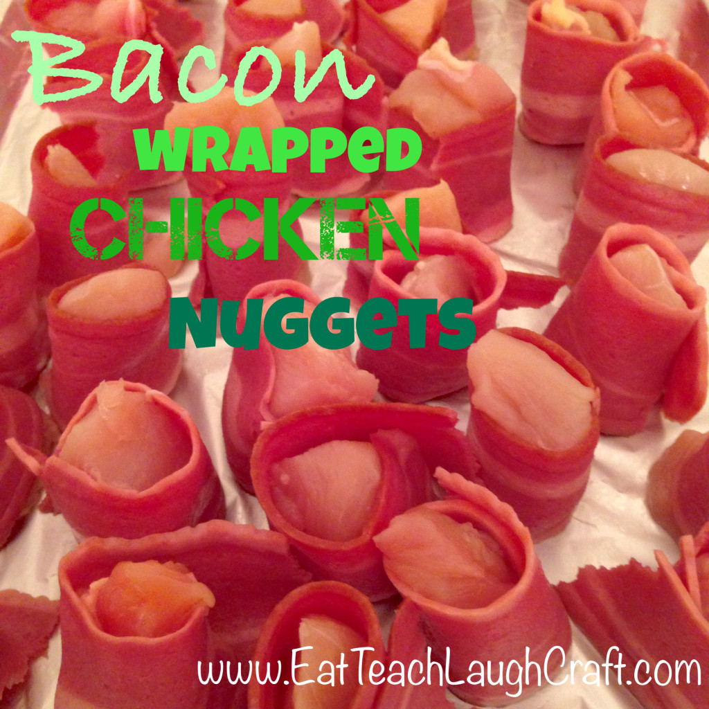 Bacon wrapped chicken nuggets