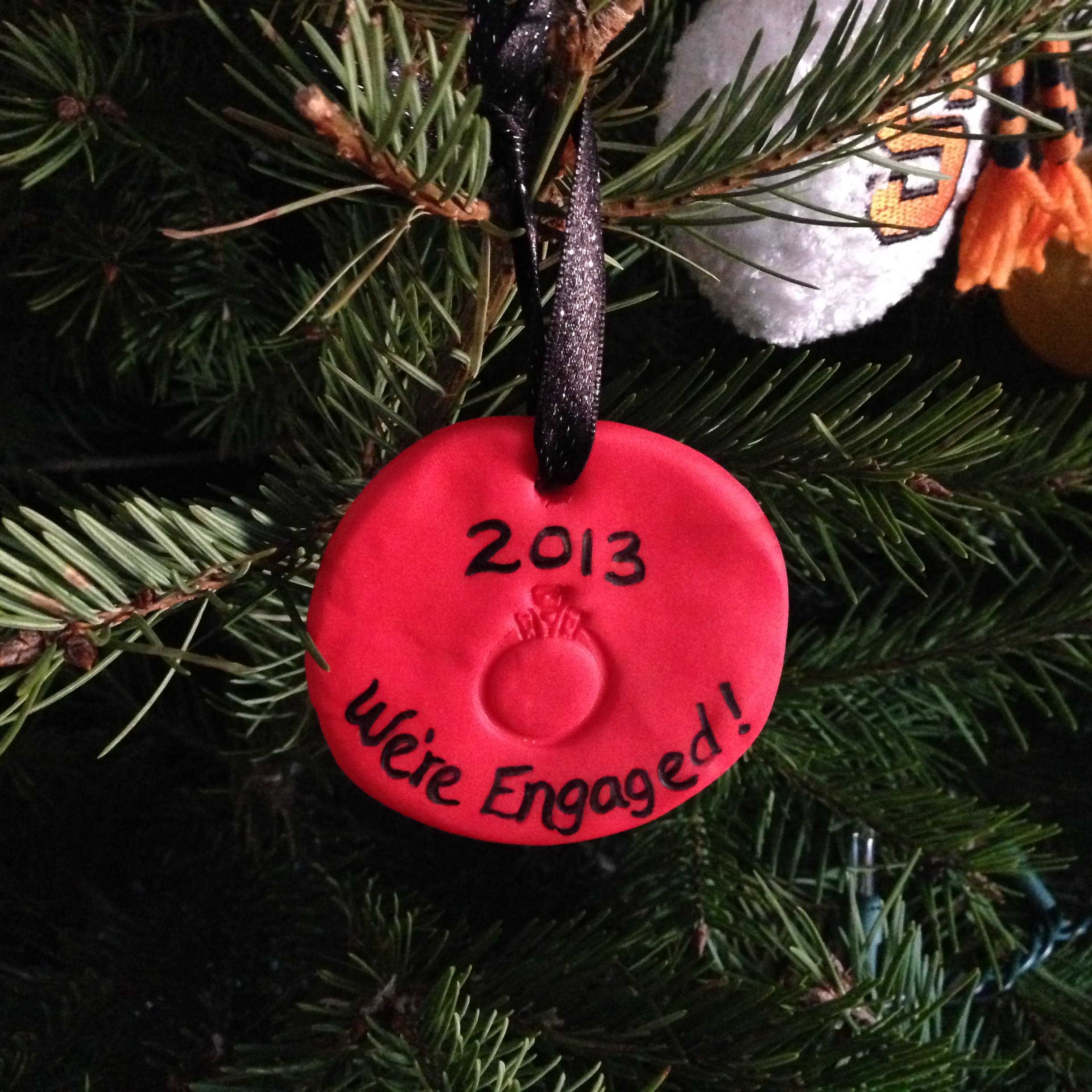 Engagement store tree ornaments