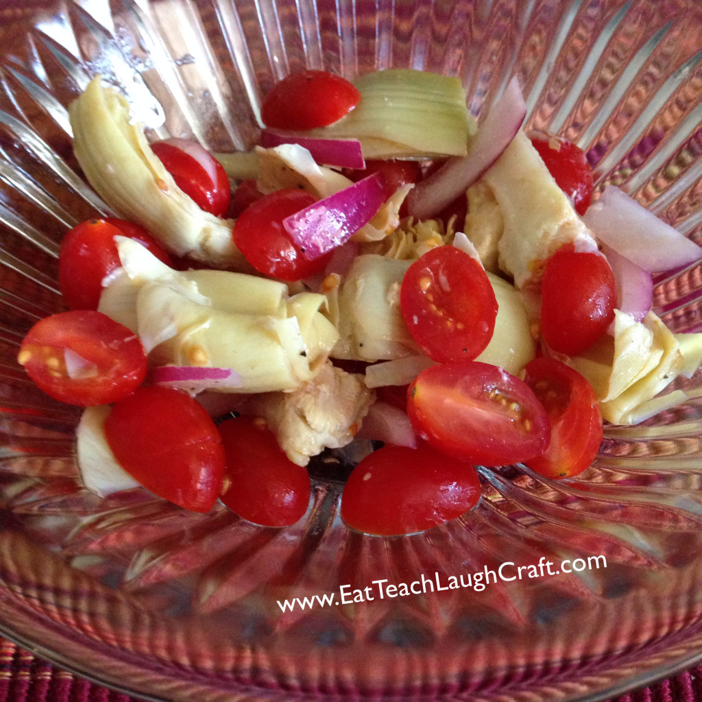 Simple Summer Salad {Artichoke, Tomato, & Red Onion} - Eat Teach Laugh ...