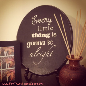 Silhouette portrait - wooden sign every little thing