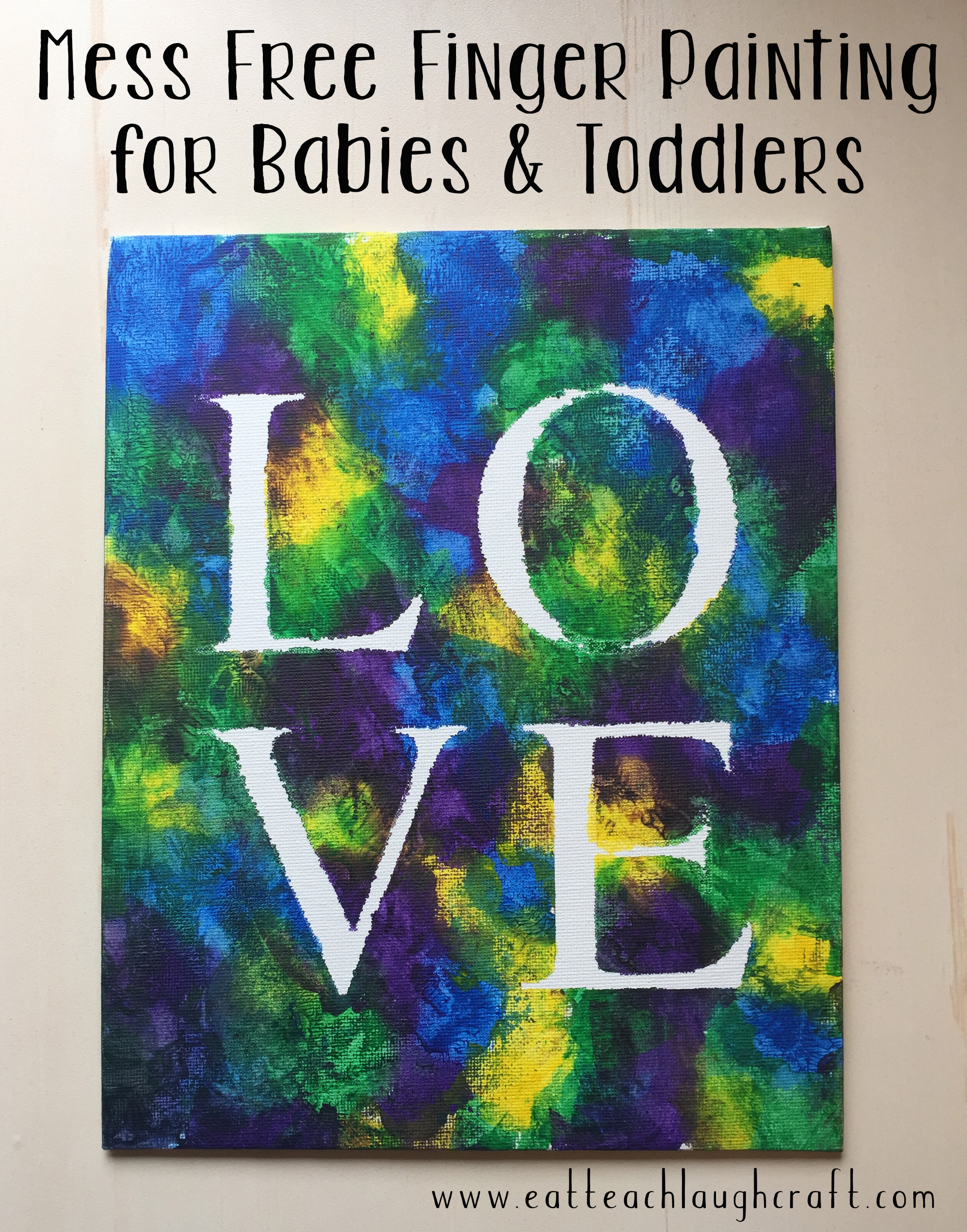Mess Free Finger Painting Project for Babies & Toddlers - Eat Teach Laugh  Craft