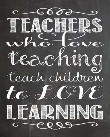 Teachers Who Love Teaching - Chalkboard Style Teacher Print {8x10 ...